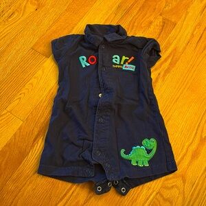 Navy Blue One Piece Short Outfit (Size 3-6 Months)